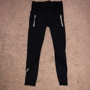 Lululemon Leggings with Mesh Detailing